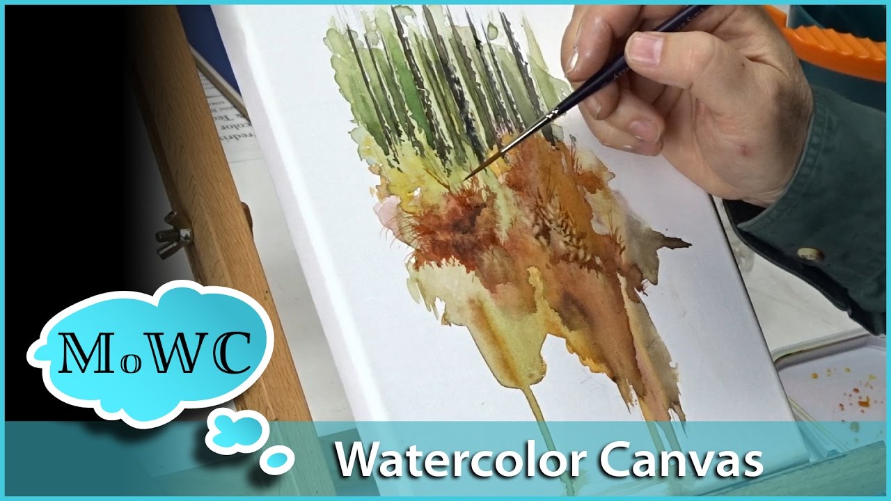 1280x720 Painting On Watercolor Canvas Landscape Demo