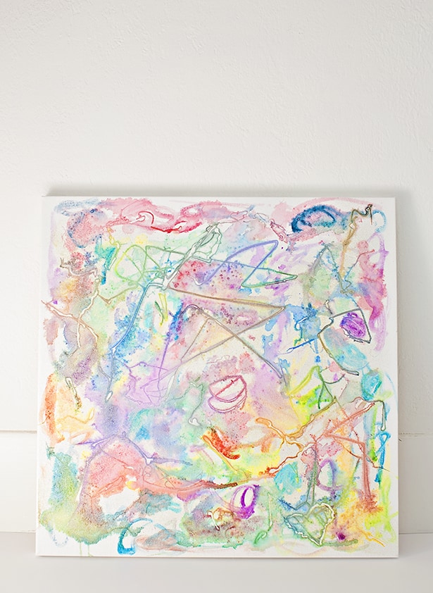 615x842 Watercolor Salt And Glue Painting With Kids