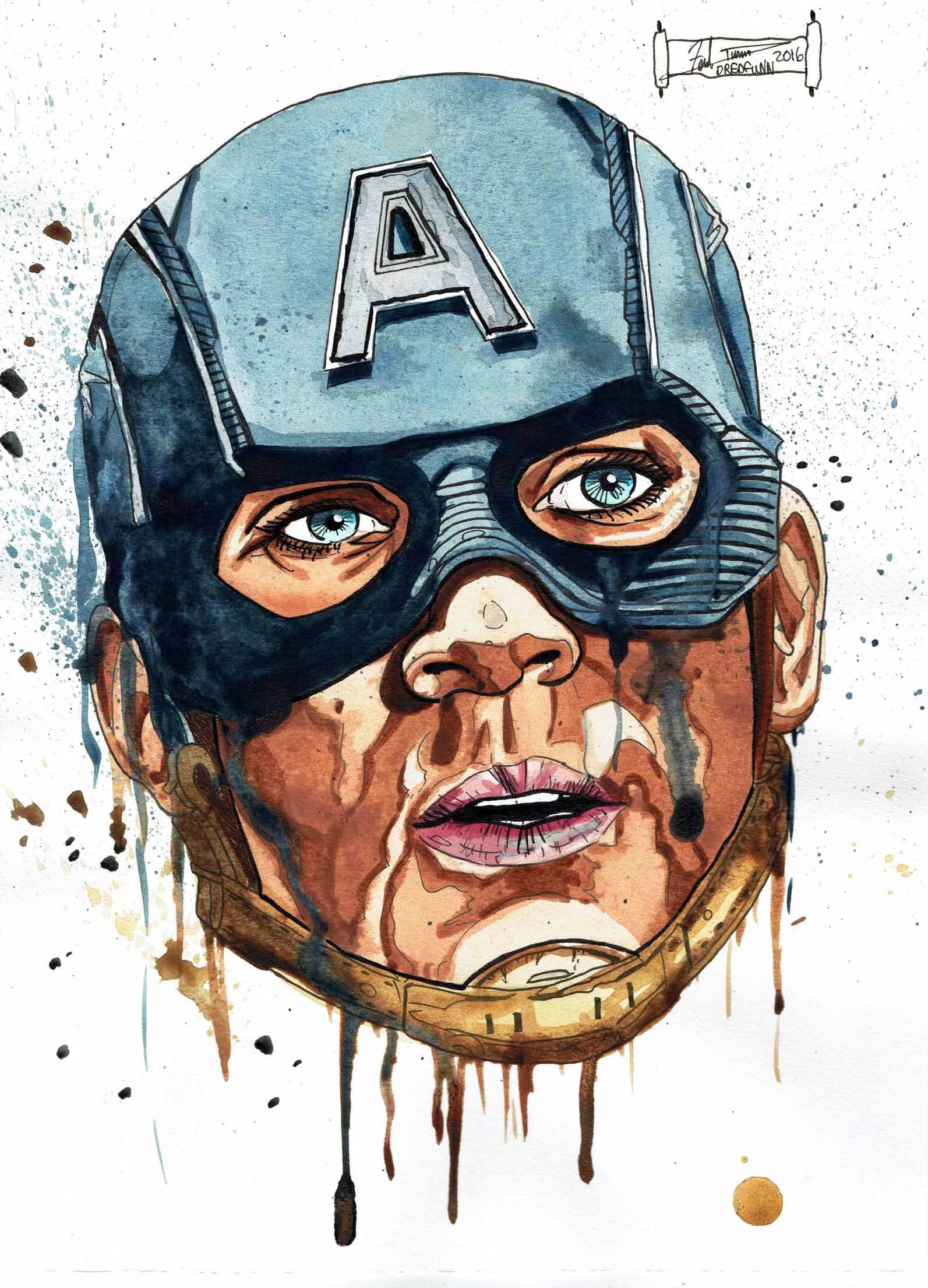 Captain America Watercolor at GetDrawings | Free download