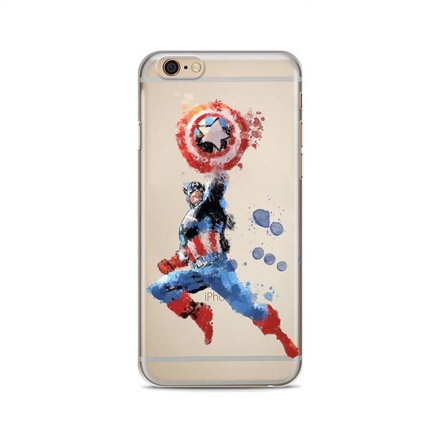640x640 Captain America Iv (Marvel) Watercolor Art Soft Silicon Iphone