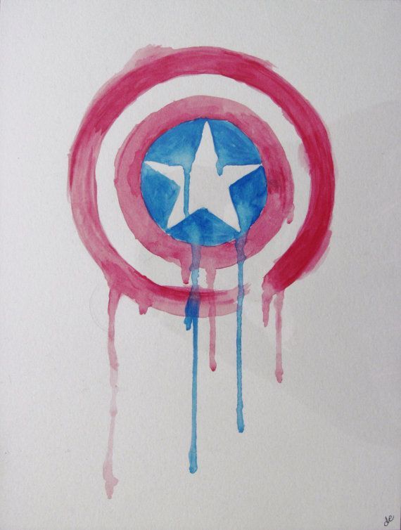 570x754 Captain America Watercolor