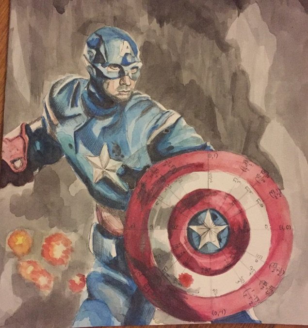 635x678 Captain America Watercolor Painting Art Amino