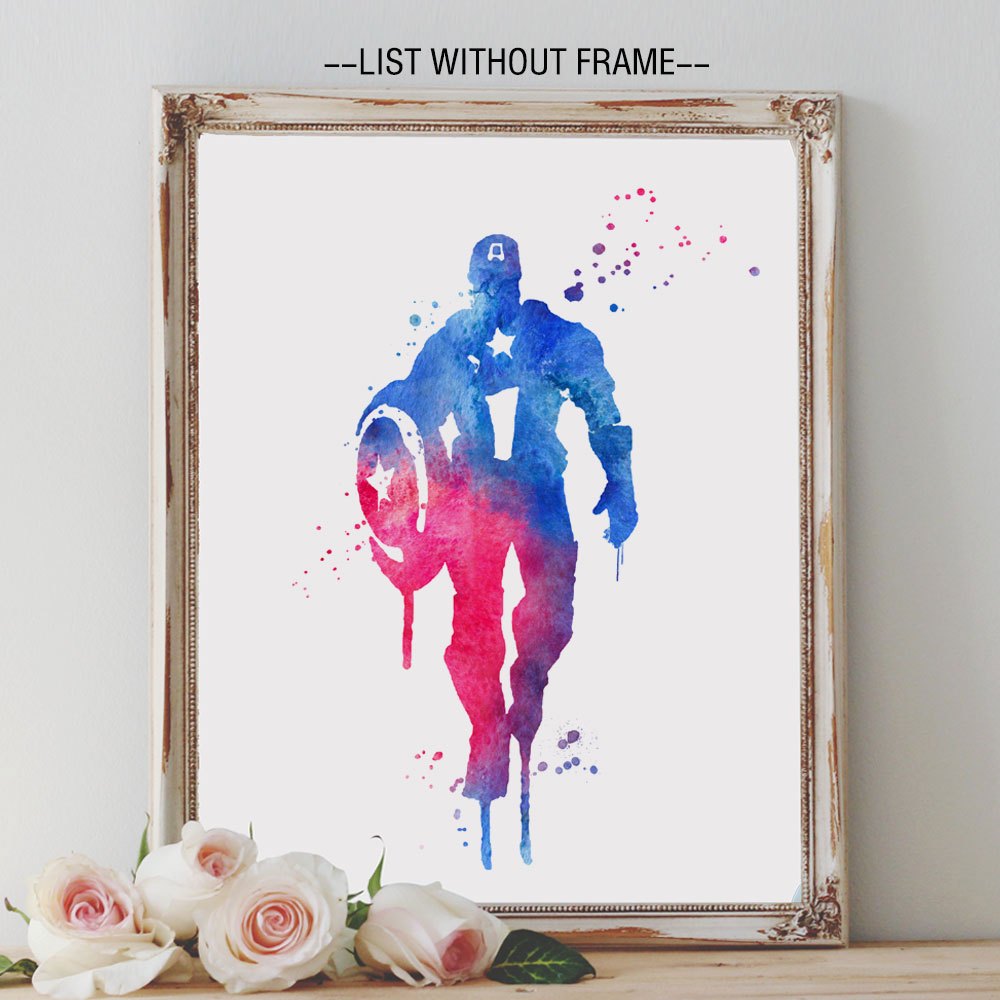 1000x1000 America Art Paint Watercolor Design Wall Hanging