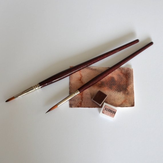 570x570 Caput Mortuum Watercolor Paint Half Pan Handmade Etsy