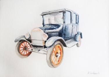 375x265 Vintage Car Painting By Margaryta Verkhovets Saatchi Art