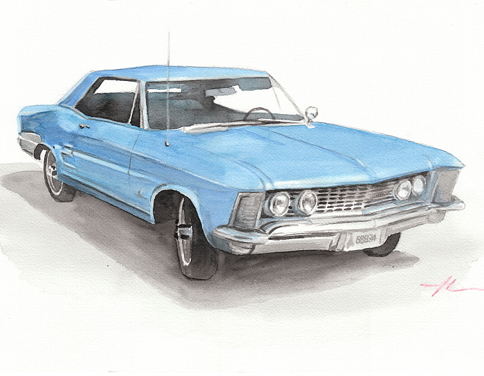 700x544 Classic Car Watercolor By Mike Theuer Daler Rowney