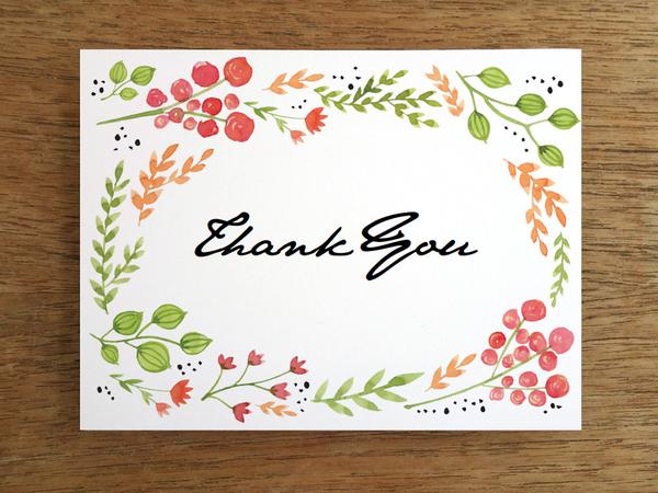 600x450 Printable Thank You Card