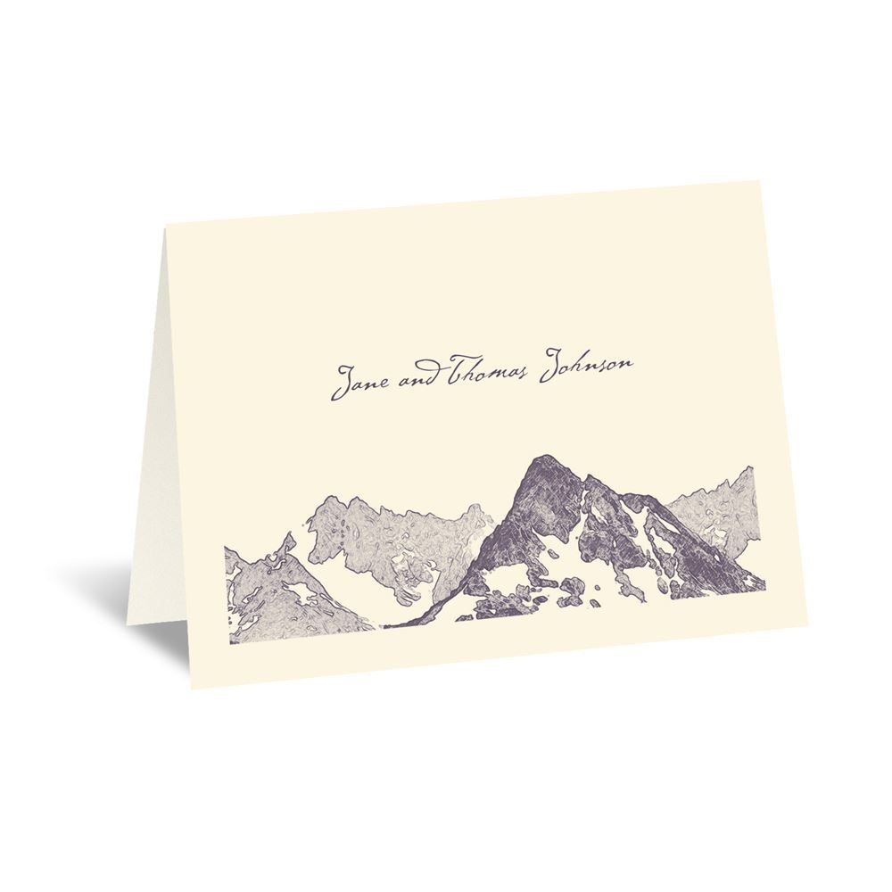 1000x1000 Watercolor Mountain Thank You Card Invitations By Dawn