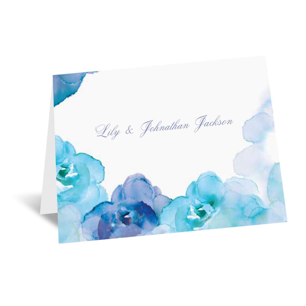 1000x1000 Watercolor Roses Thank You Card And Envelope Invitations By Dawn