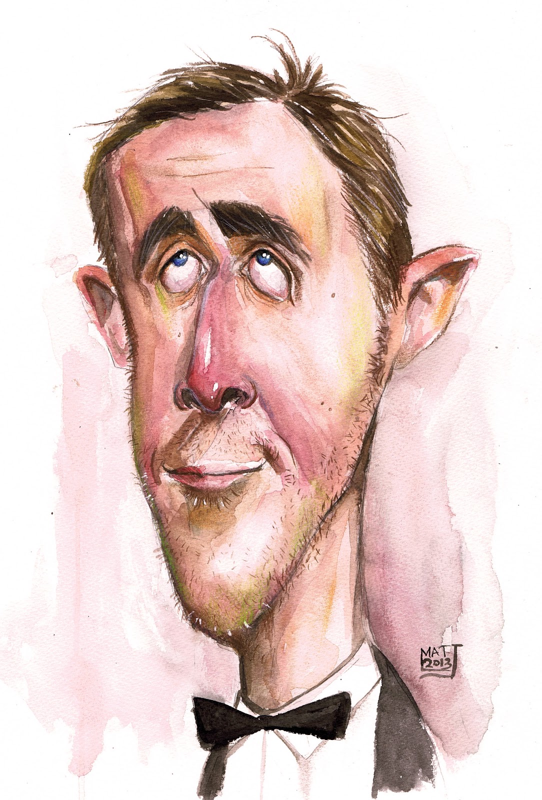 1084x1600 Matt Ryder Caricature Ryan Gosling Caricature