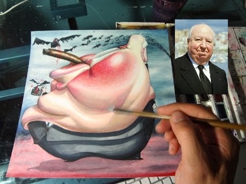 480x360 Alfred Hitchcock Caricature