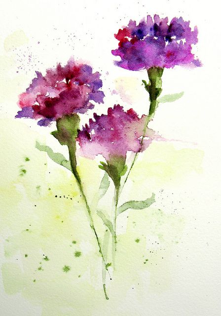 448x640 Carnations Tattoo Watercolor, Carnation And Flower