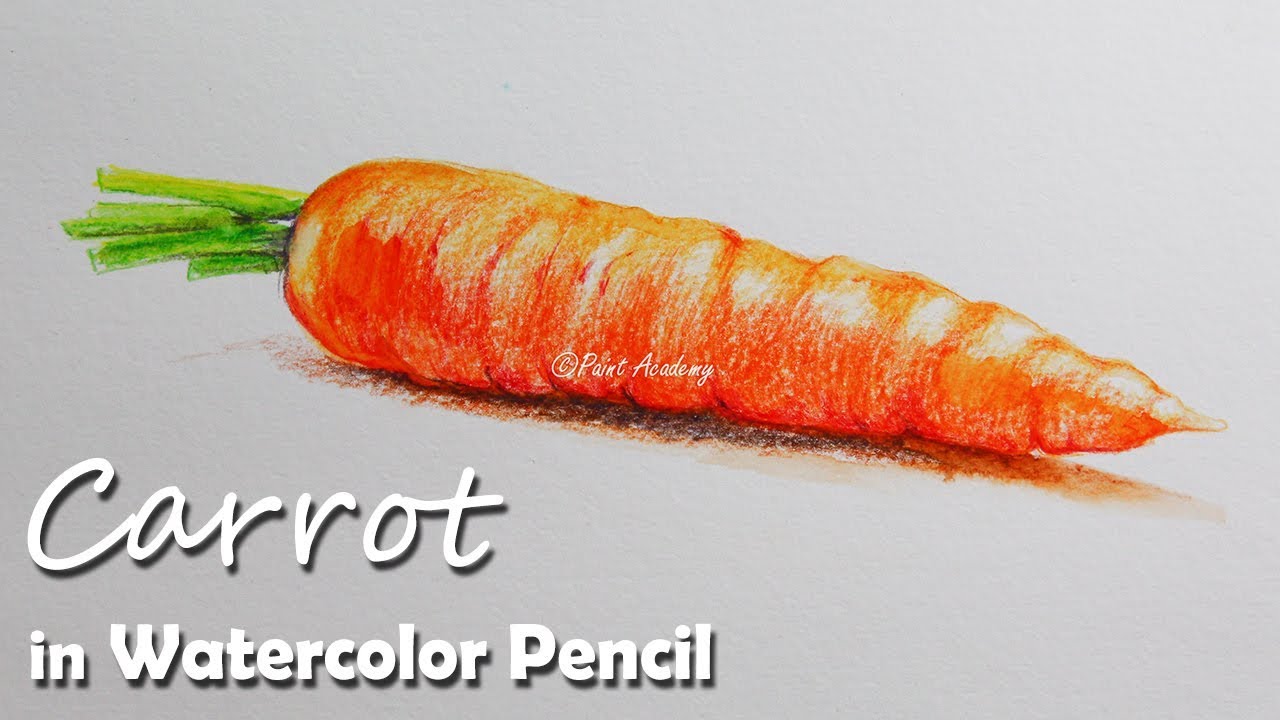 1280x720 How To Paint A Carrot In Watercolor Pencil