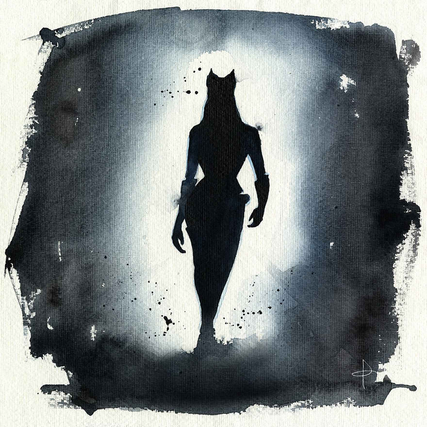 Catwoman Watercolor