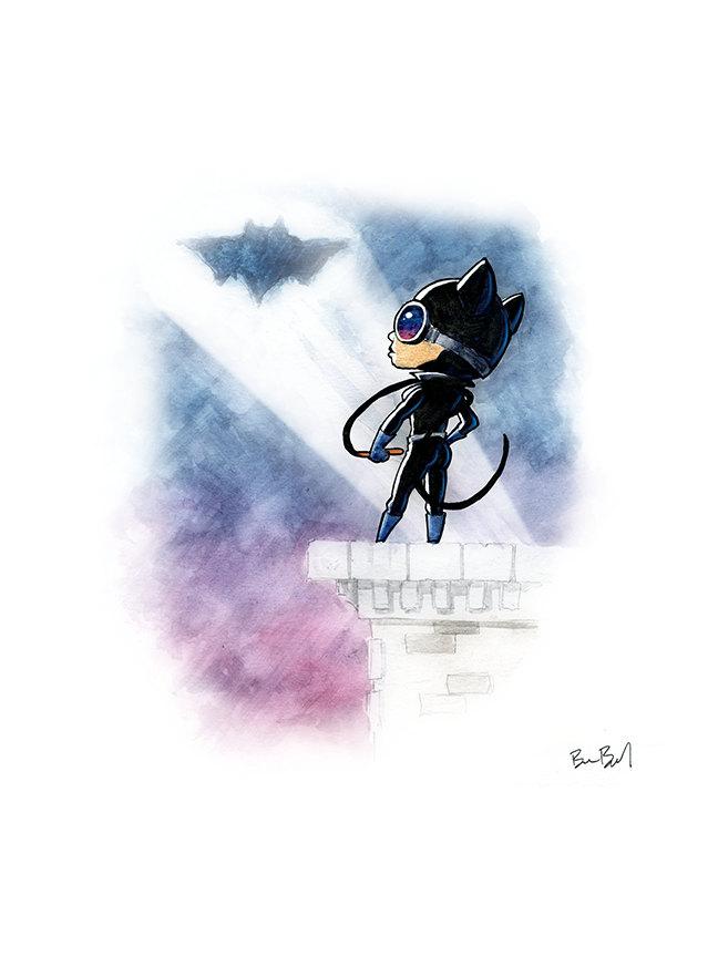 648x864 Catwoman Watercolor Print Ben Byrd Art
