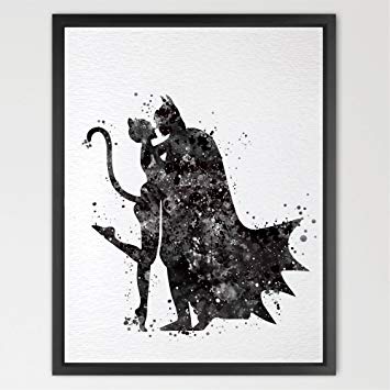 355x355 Dignovel Studios 8x10 Batman And Catwoman Watercolor