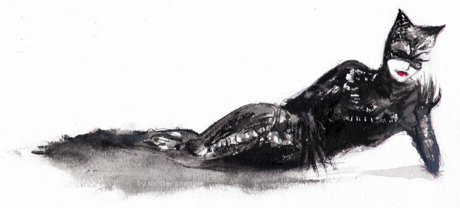 662x300 Catwoman Watercolor By Mistersnapple