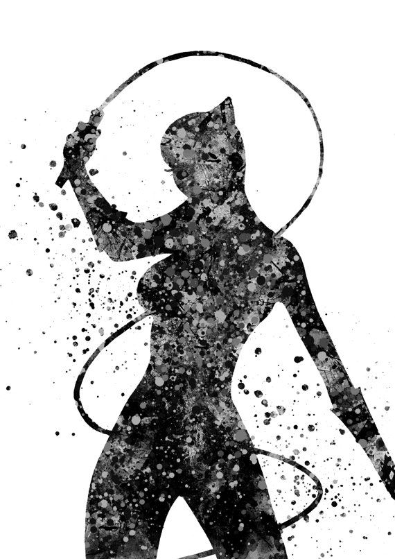 570x806 Catwoman Inspired, Catwoman Print, Print, Marvel, Superhero