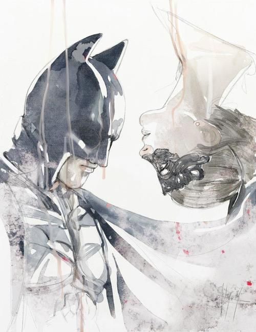 500x647 Does Anyone Know Who The Artist Is Batman Catwoman Watercolor