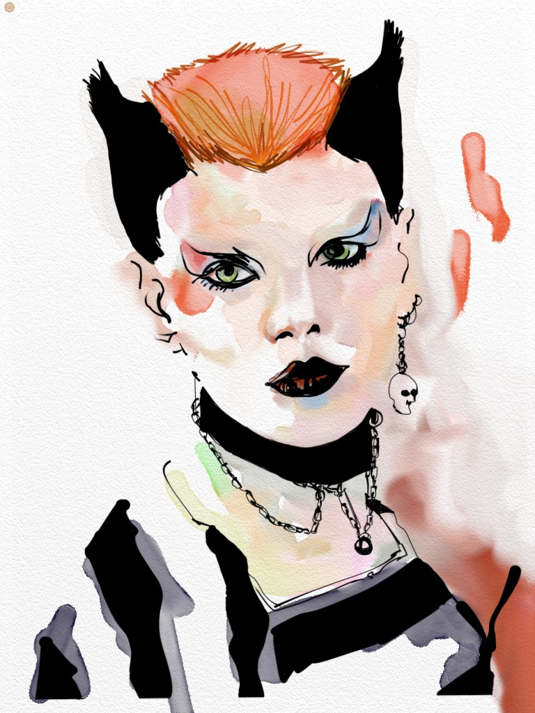 768x1024 Soo Catwoman Watercolor Sketchbook Ink + Art Rage