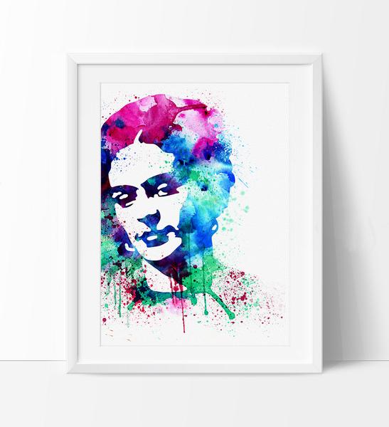 547x600 Frida Kahlo Watercolor Painting, Frida Kahlo Art, Wall Art Poster
