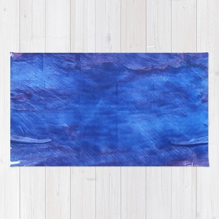 700x700 Cerulean Blue Abstract Watercolor Rug By Genrus Society6