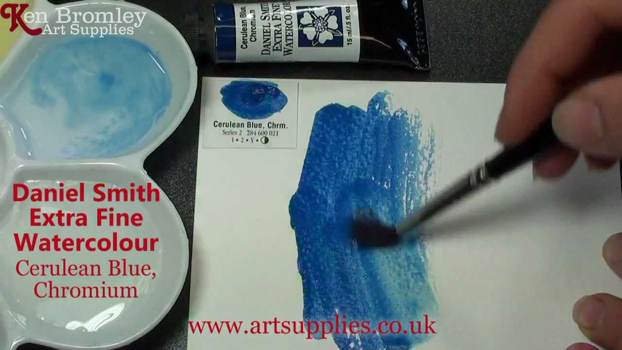 1280x720 Daniel Smith Extra Fine Watercolour Cerulean Blue, Chromium 021