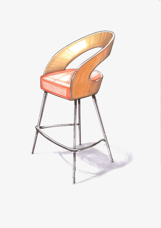 564x797 Hand Painted Seat, Office Chairs, Chair, Watercolor Png Image And