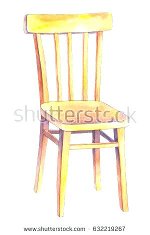 300x470 Stunning Yellow Wooden Chair Yellow Wooden Chair Watercolor