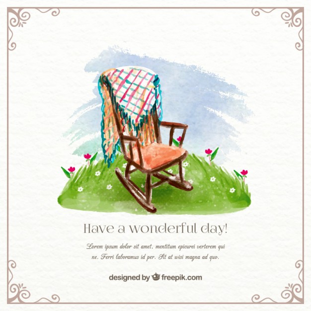 626x626 Watercolor Chair Invitation Vector Free Download