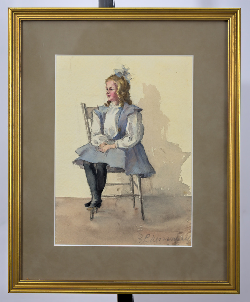 849x1024 Watercolor Of A Child Sitting Chair Watercolor