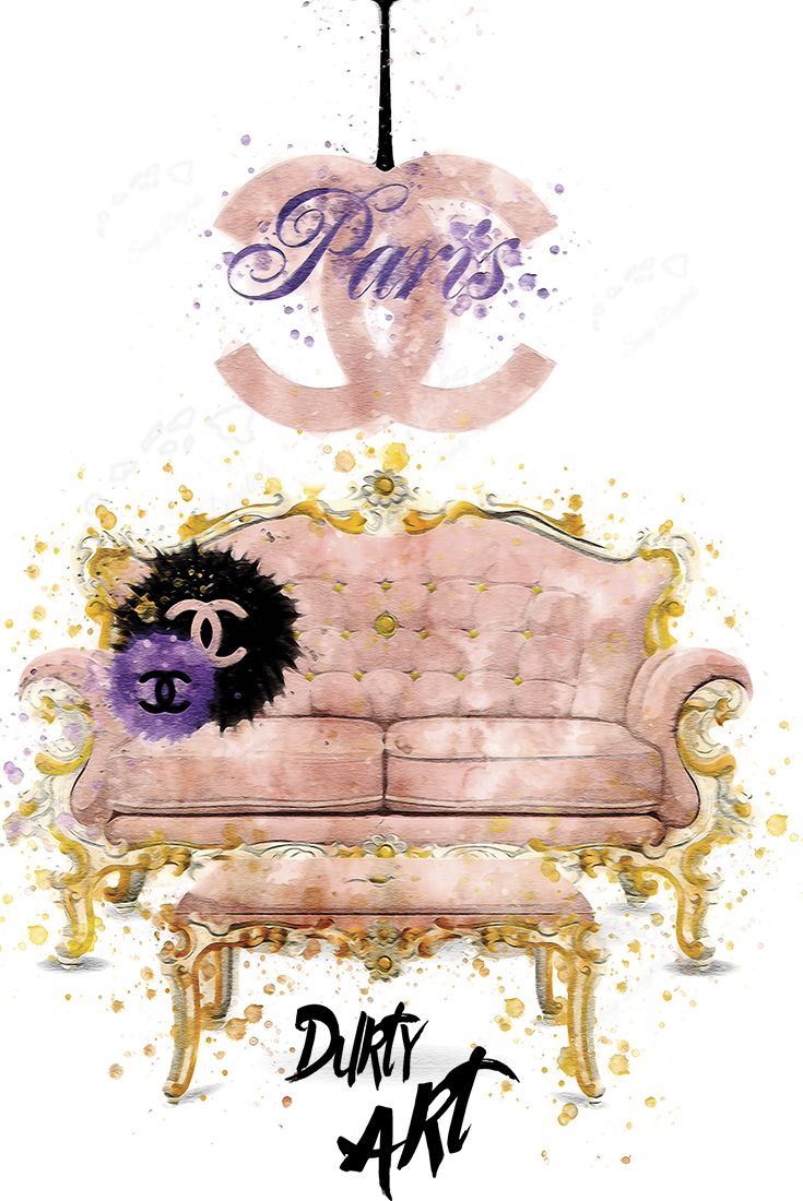 735x1100 Chanel Home Watercolor Illustration