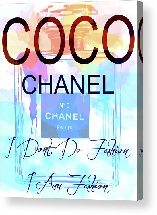 547x750 Coco Chanel Watercolor Quote Acrylic Print By Dan Sproul