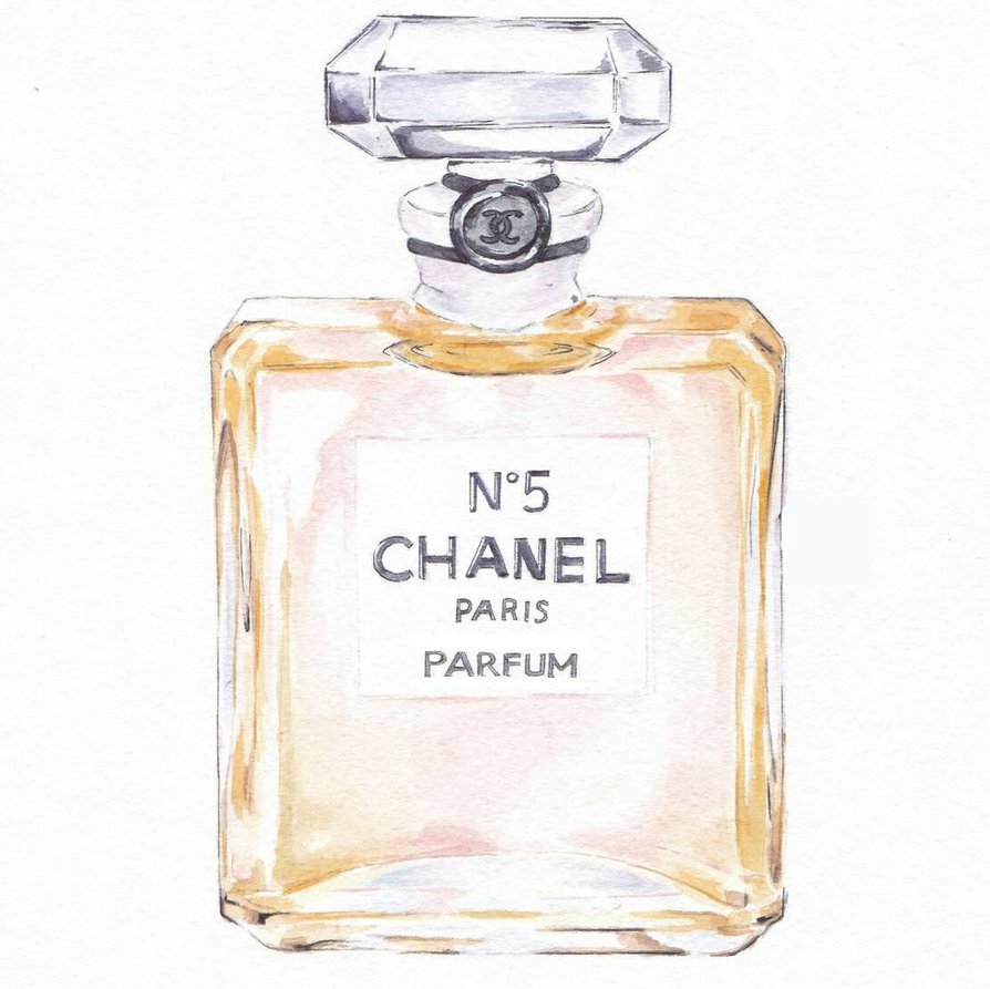 894x893 Watercolor Practice With Chanel Perfume By Alik Melnikov