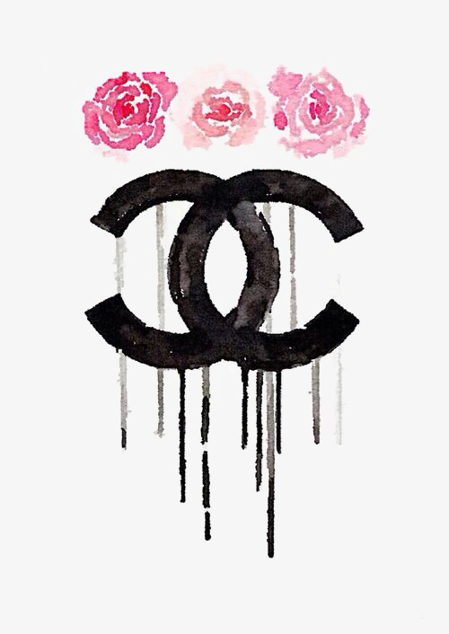 500x706 Chanel, Hand Painted, Watercolor, Flowers Png Image And Clipart