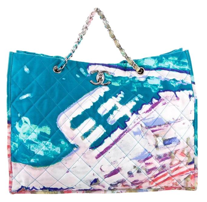 682x665 Chanel Timeless Graffiti Watercolor Limited Edition Summer Tote