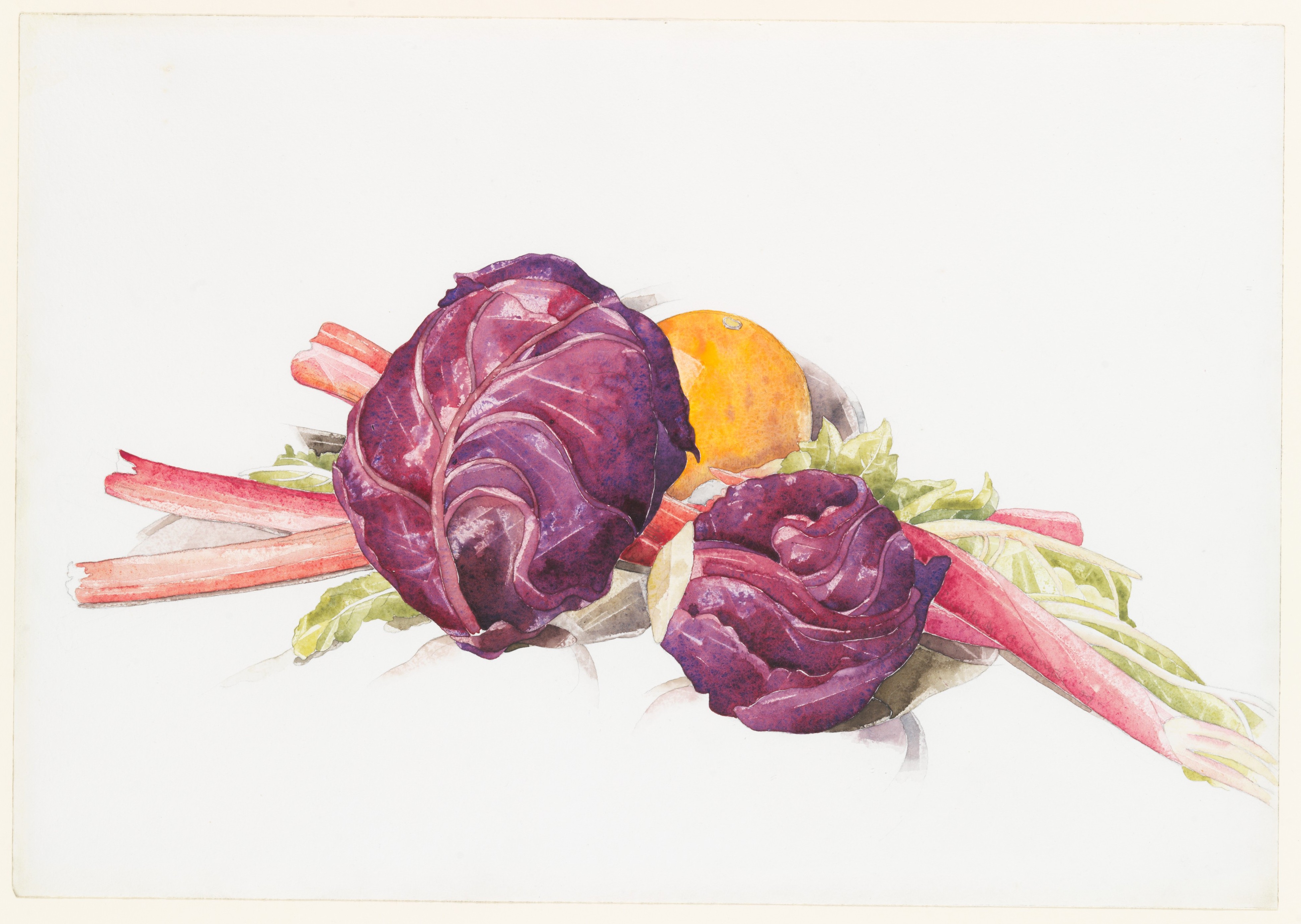 3919x2784 Charles Demuth Red Cabbages, Rhubarb And Orange The Met