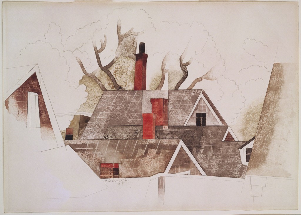1024x733 Charles Demuth Red Chimneys (1918) Artsy