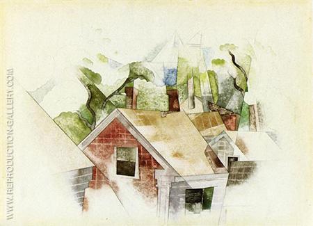 450x325 Rooftops By Charles Demuth