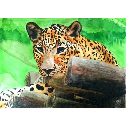 500x500 Cheetah Watercolor Painting