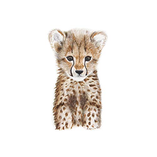 500x500 Baby Cheetah Cub Watercolor Nursery Decor Available In