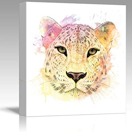 425x425 Wall26 Fun And Colorful Splattered Watercolor Cheetah