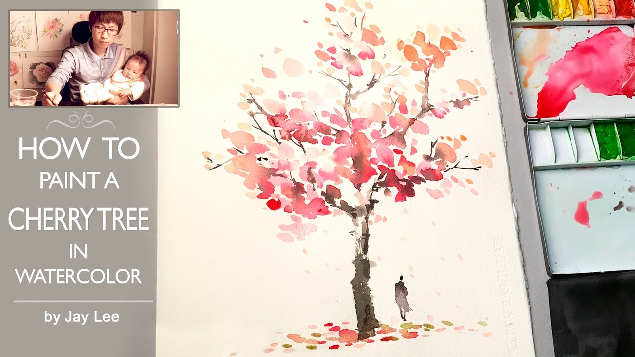 1280x720 How To Paint A Cherry Tree In Watercolor Painting Trees