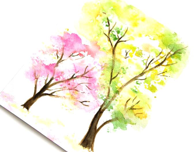 680x529 Tree Watercolor A Simple Subtitles Birch Tutorial Littlelookbook
