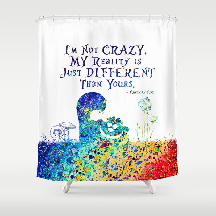 700x700 Cheshire Cat Watercolor Shower Curtain By Shayitwithlove Society6