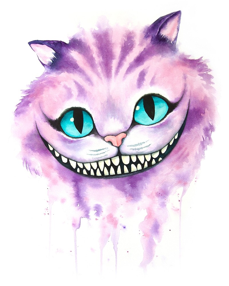 800x1000 Cheshire Cat In Watercolor By Denise Soden Redbubble
