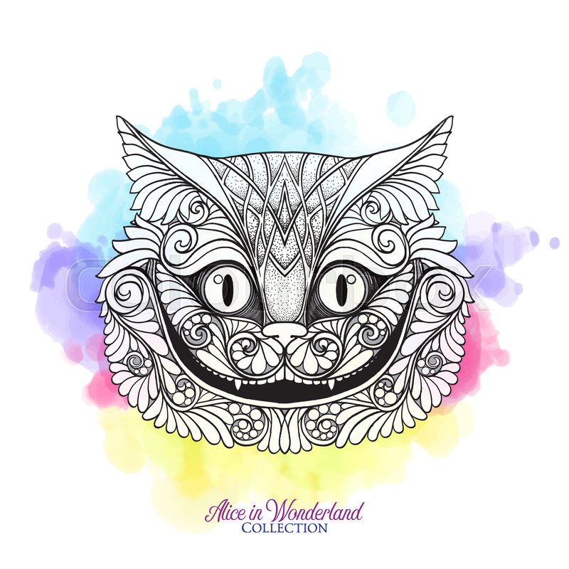 800x800 The Head Of The Cheshire Cat From The Fairy Tale With A Decorative