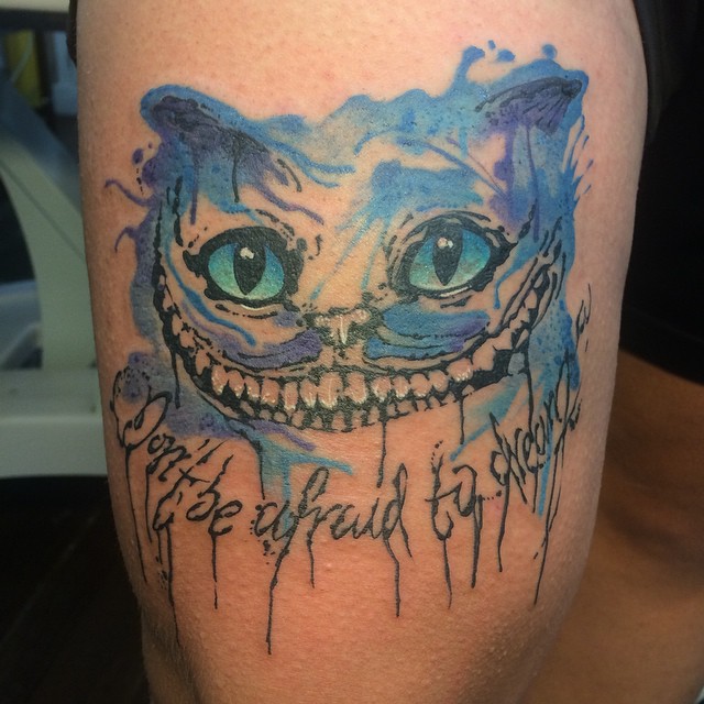 640x640 Watercolor Cheshire Cat Tattoo By Daan Van Den Dobbelsteen