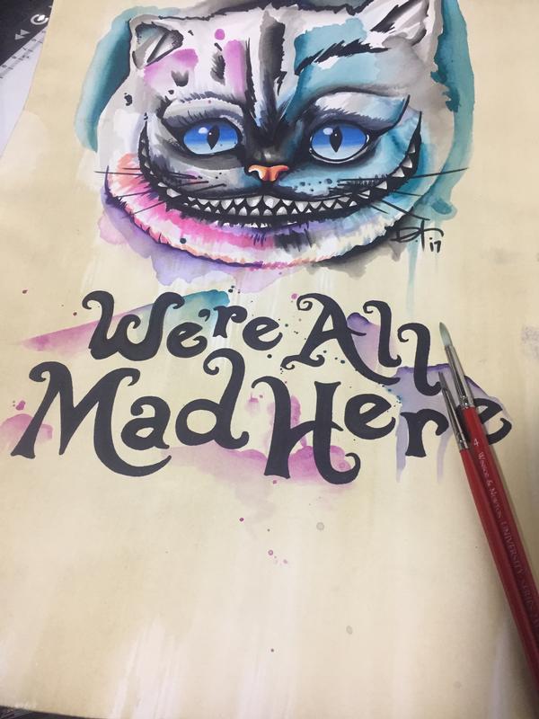 600x800 Watercolor Cheshire Cat By Dylan Talbert Davenport Tattoonow