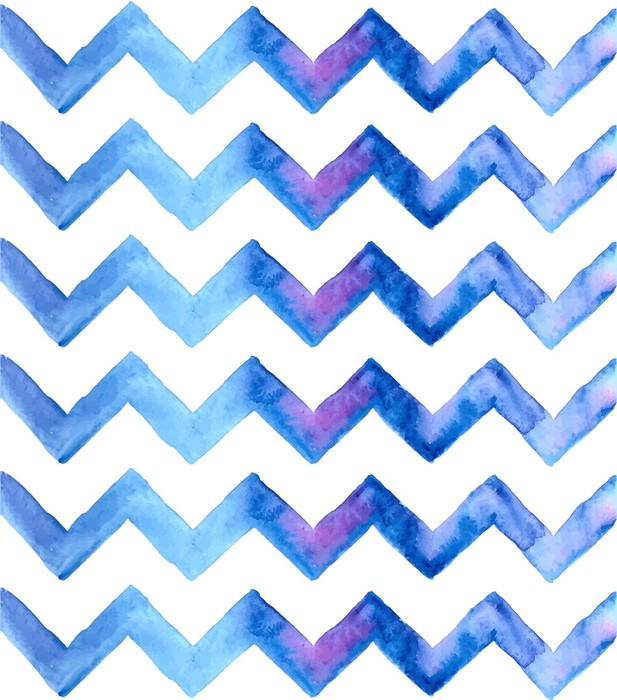 617x700 Chevron Watercolor Blue Background Wall Mural We Live